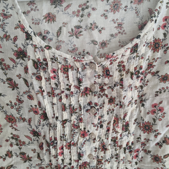 Ralph Lauren denim and supply floral blouse - Picture 2 of 4